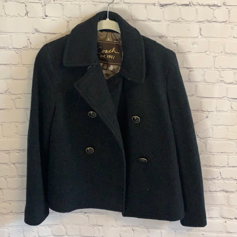 COACH Pea Coat Black